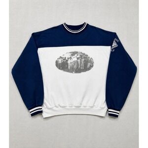 Vintage Time Out Golf Sweatshirt Men M Oversized Blue White Crewneck Graphic 90s